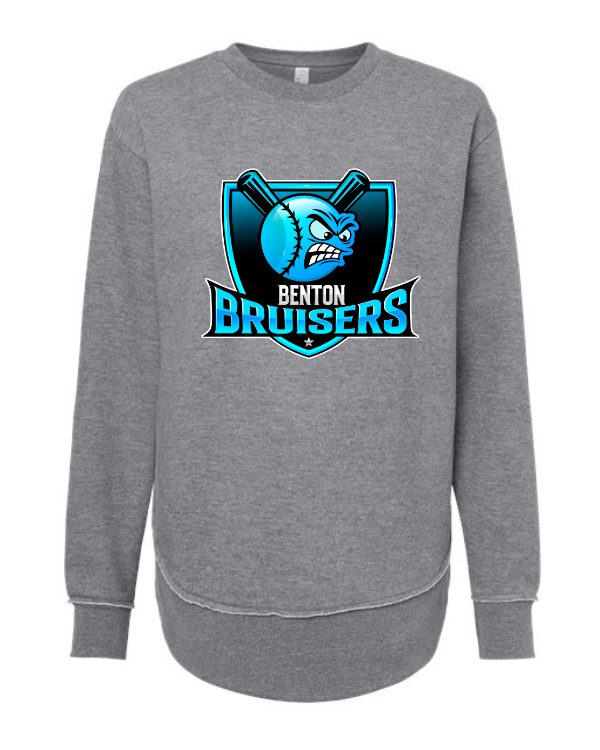 Ladies High Low Crewneck Sweatshirt