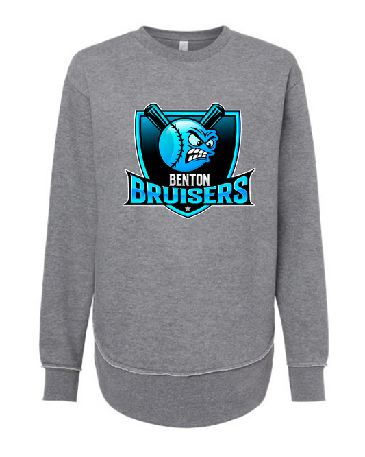 Ladies High Low Crewneck Sweatshirt