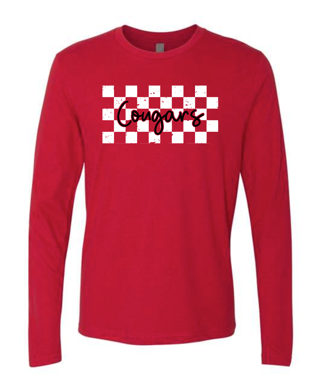 Checkered Cougars on Red