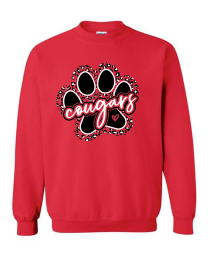 Leopard Paw on Red