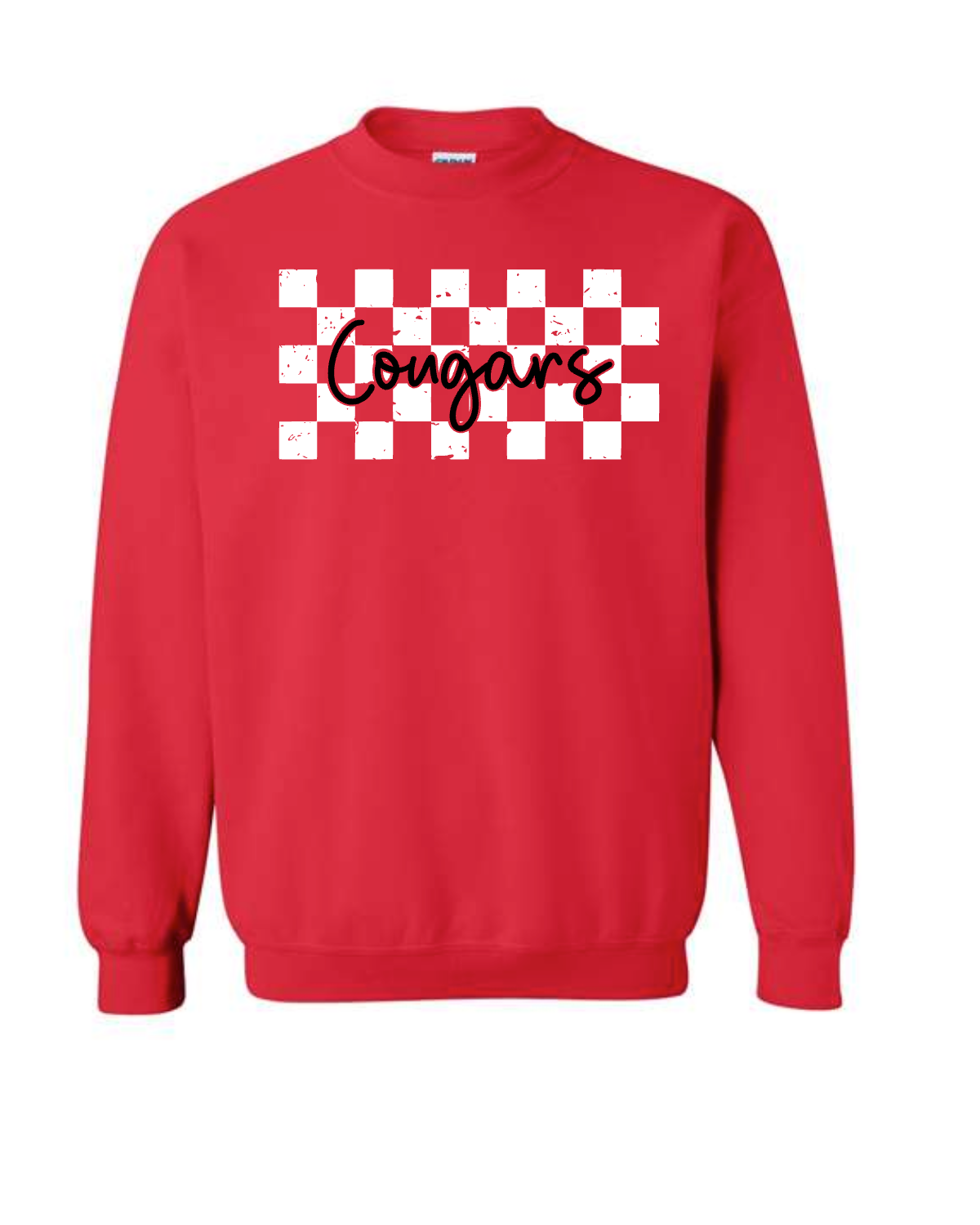 Checkered Cougars on Red