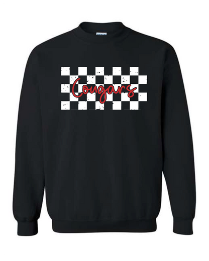 Checkered Cougars on Black
