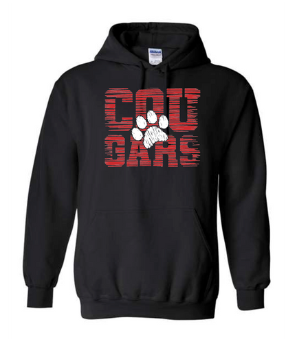 Cougars paw on black