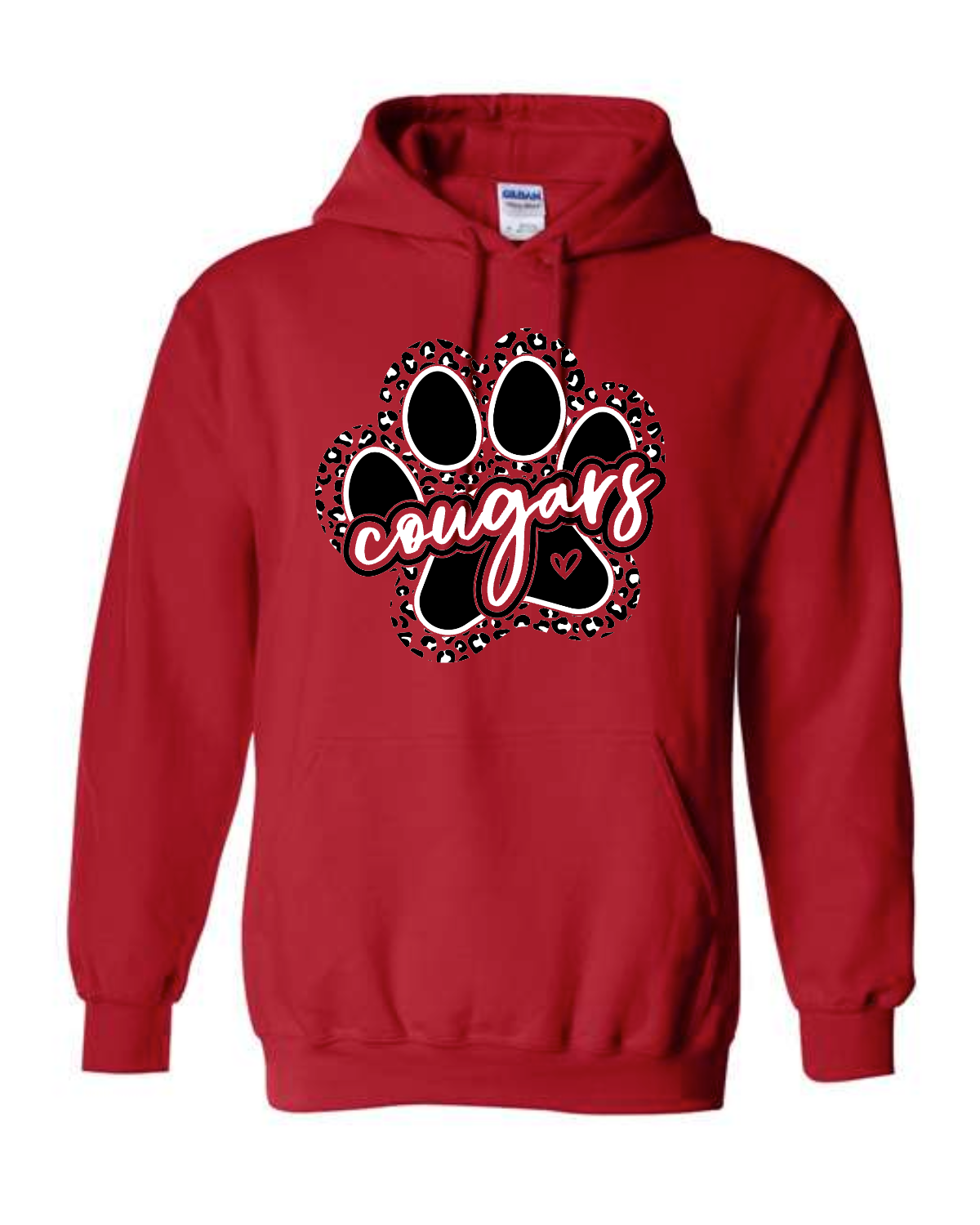 Leopard Paw on Red