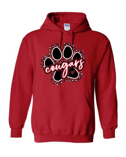 Leopard Paw on Red