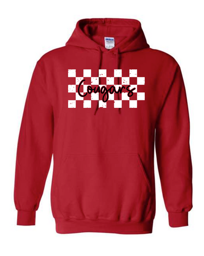 Checkered Cougars on Red