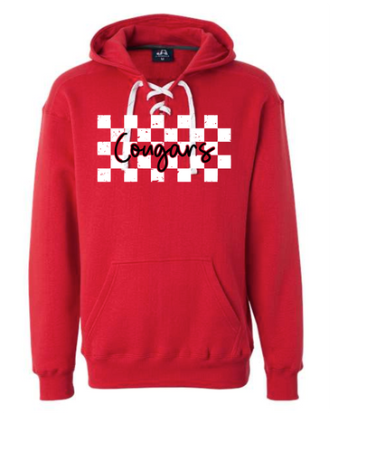 Checkered Cougars on Red