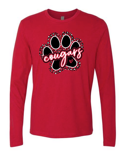 Leopard Paw on Red