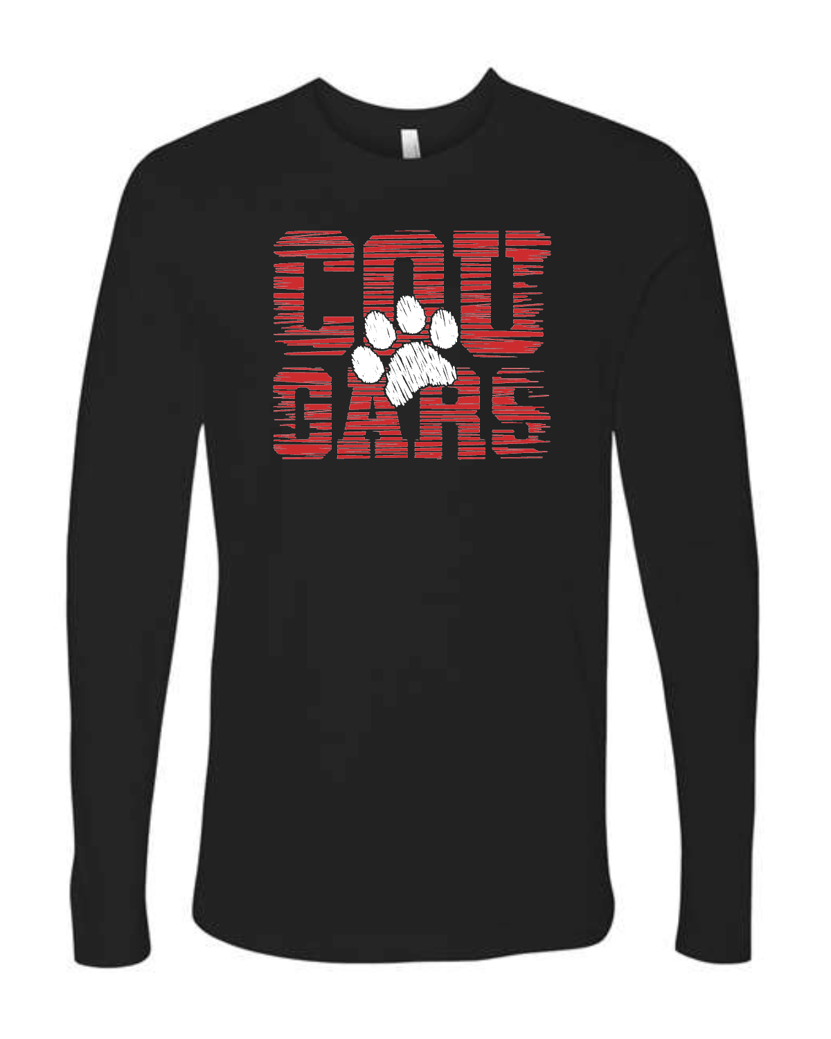 Cougars paw on black