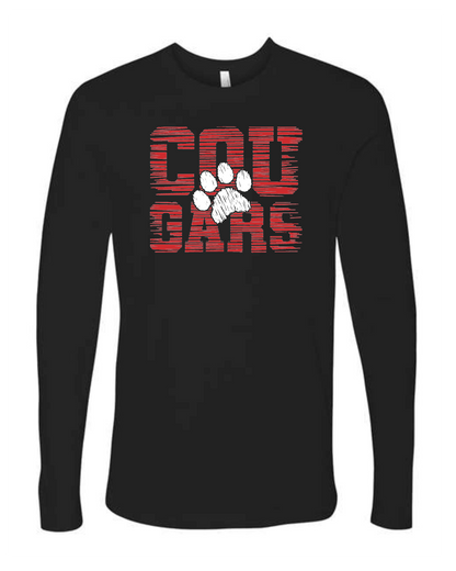 Cougars paw on black