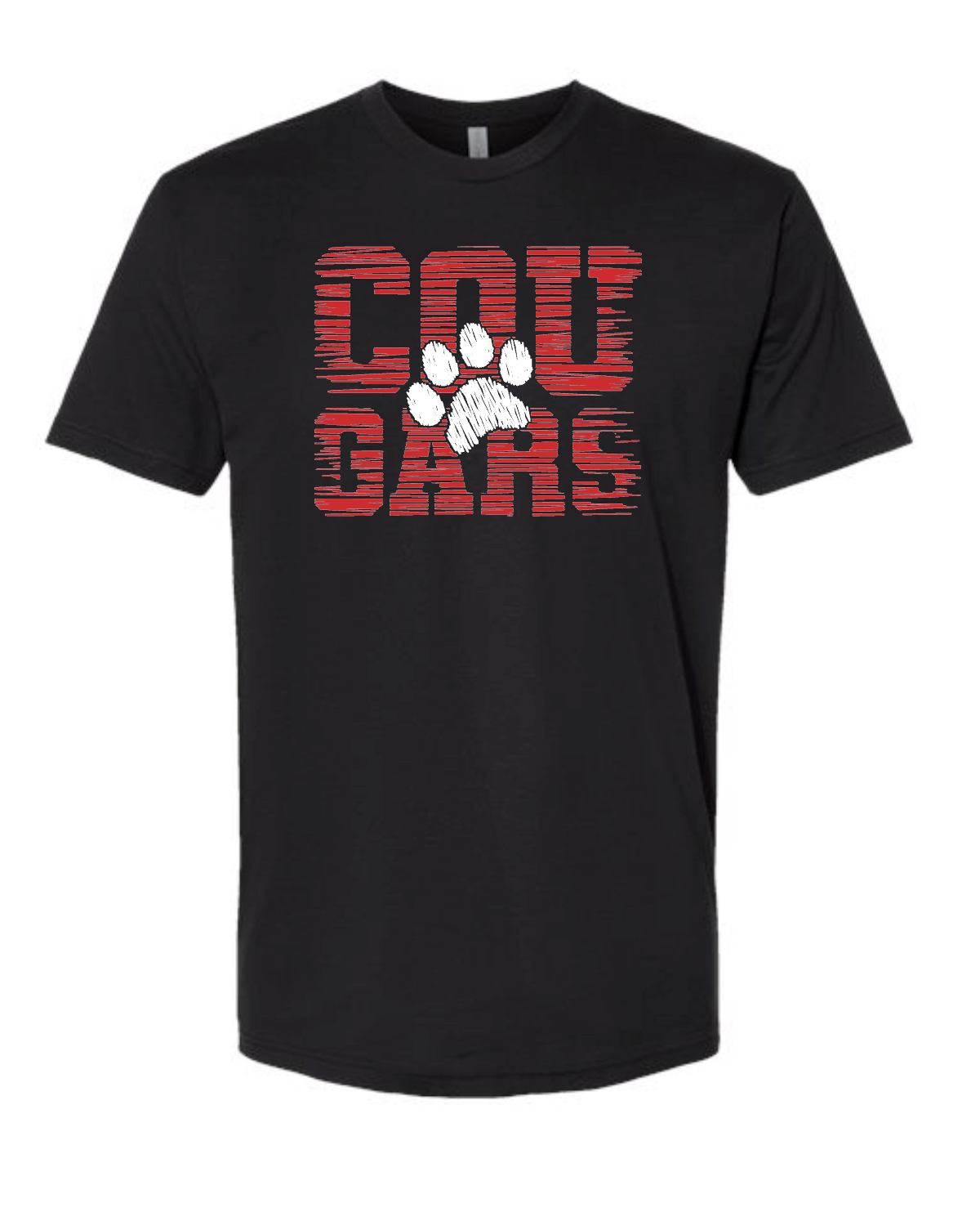 Cougars paw on black