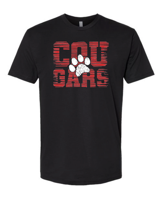Cougars paw on black