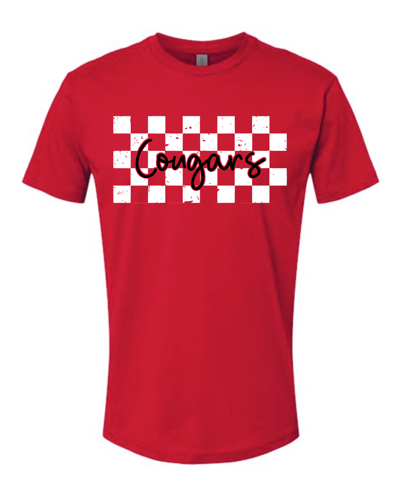 Checkered Cougars on Red