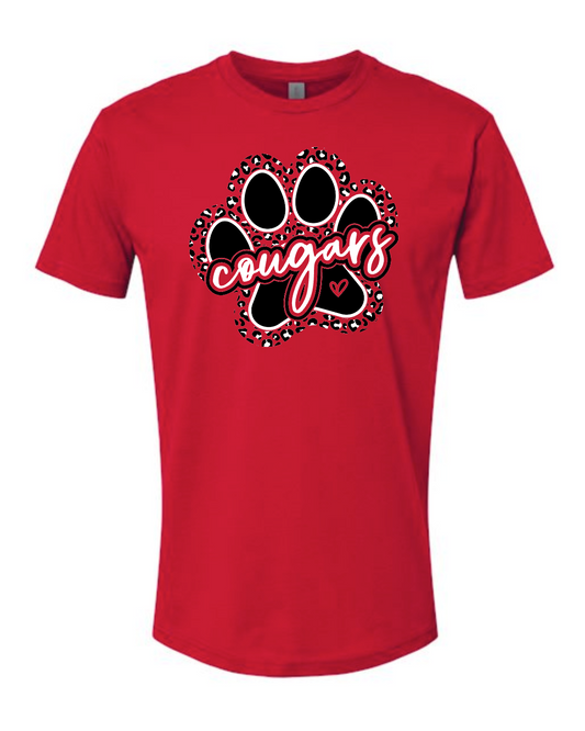 Leopard Paw on Red
