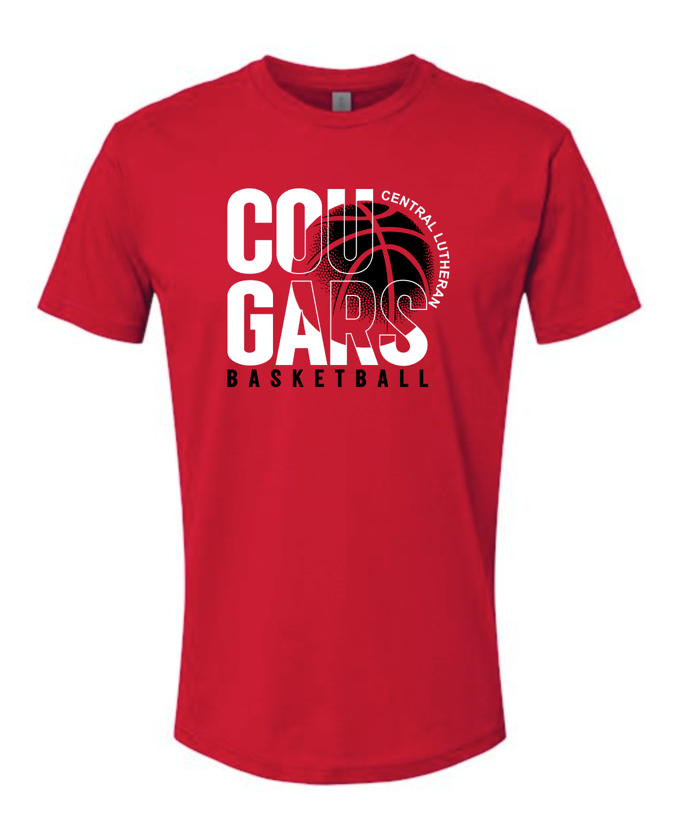 Cougars Basketball on red