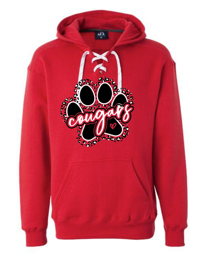 Leopard Paw on Red