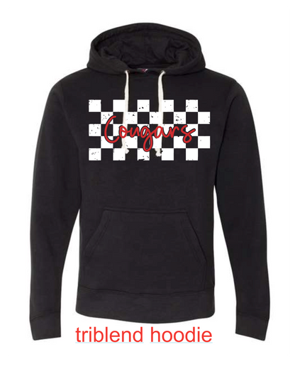 Checkered Cougars on Black