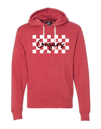 Checkered Cougars on Red