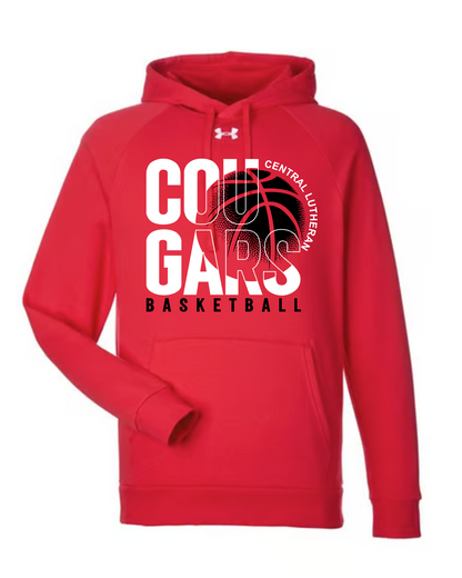 Cougars Basketball on red