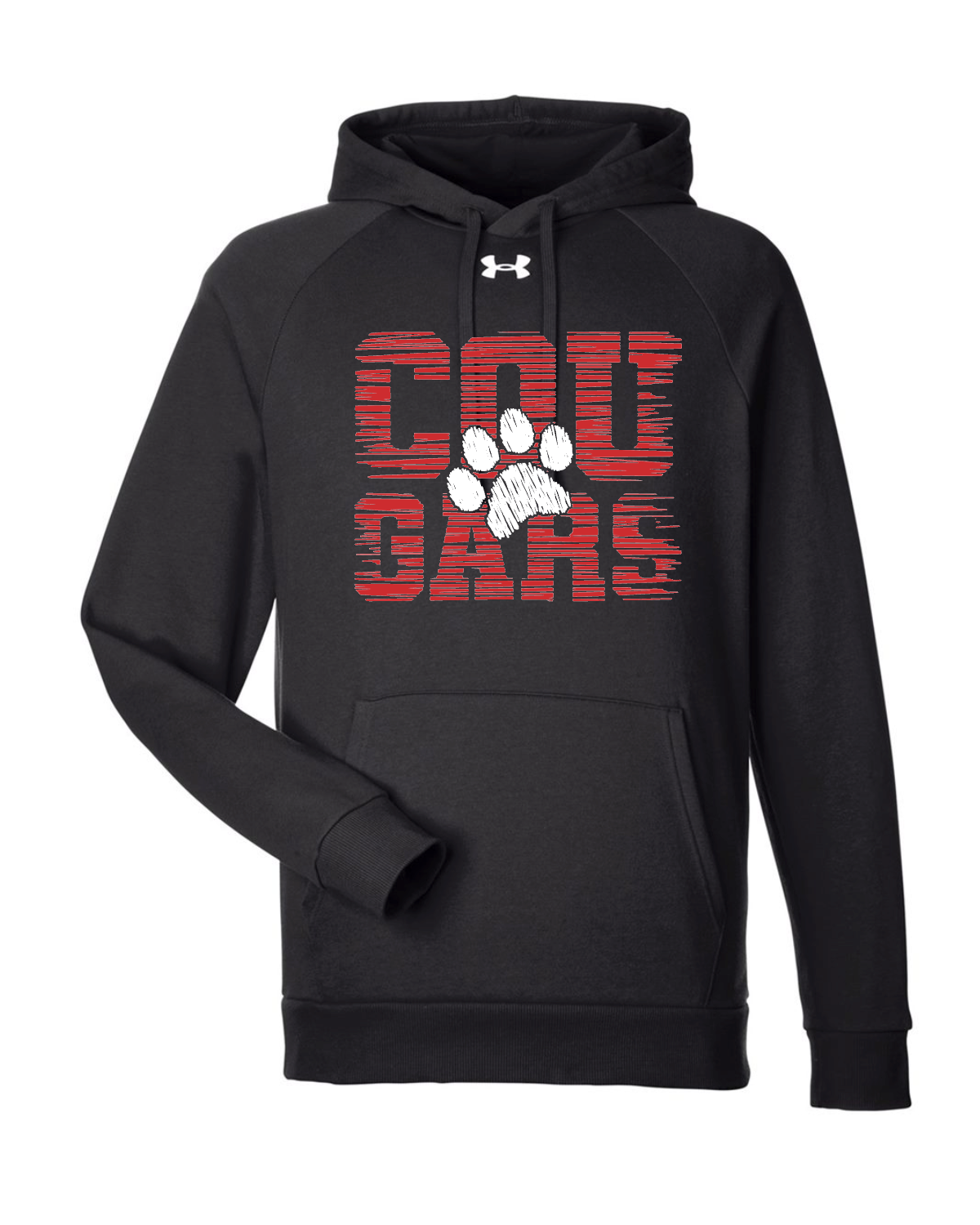 Cougars paw on black