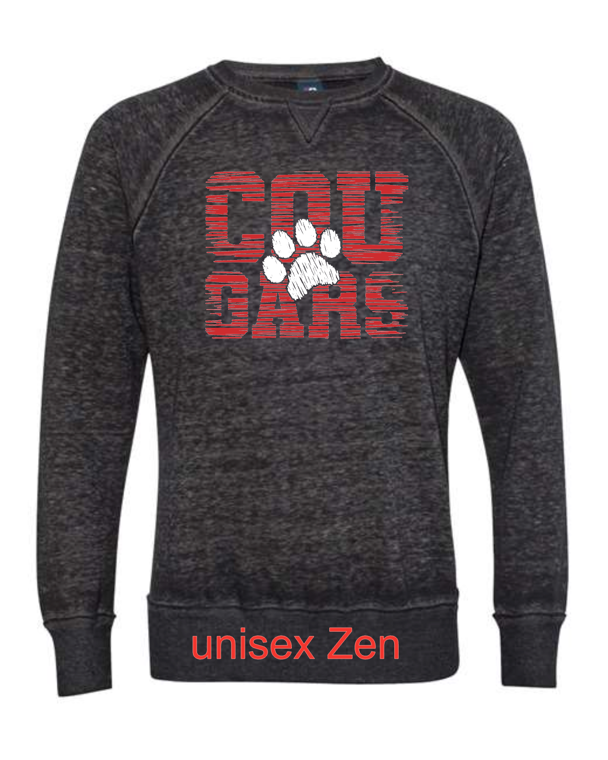 Cougars paw on black