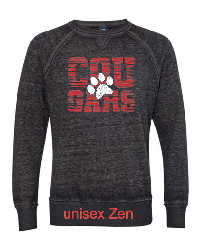 Cougars paw on black